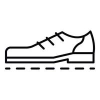 icono de zapatos de bolos, estilo de contorno vector