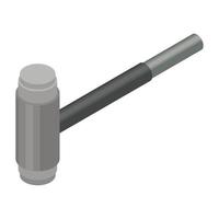 Contruction hammer icon, isometric style vector