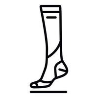 Soccer sock icon, outline style vector