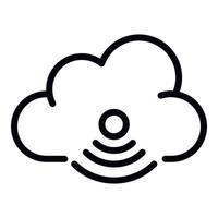 Wireless cloud technologies icon, outline style vector