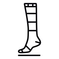 Warming sock icon, outline style vector