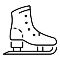 icono de arranque de patines, estilo de esquema vector