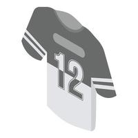 American football jersey icon, isometric style vector