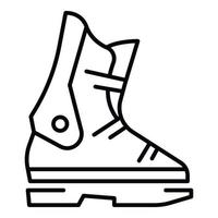 Ski boot icon, outline style vector