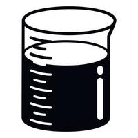 Graduated beaker icon, simple style vector