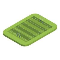 American football field icon, isometric style vector