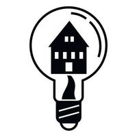 Save home light icon, simple style vector