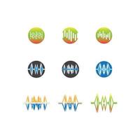 Sound waves vector illustration