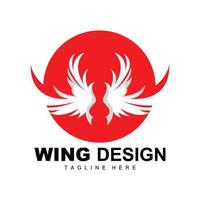 Wings Logo, Phoenix Logo, Bird Wing Vector, Template Illustration, Wing Brand Design vector