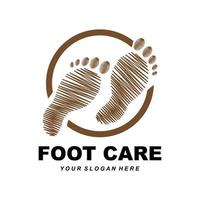 Foot Care Logo Design Health Illustration Woman Pedicure Salon Vector