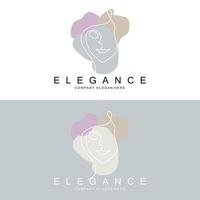 Beauty Woman Logo Design, Hair Care Salon Vector Illustration