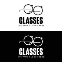 logotipo de gafas, vector de aspecto de moda, diseño para tienda de ropa, tienda de gafas, salón de ojos para el cuidado de los ojos