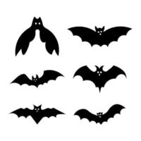 Bat set collection vector