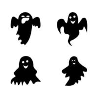 conjunto de fantasmas de halloween vector