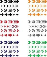 Arrows big black And color set icons. Arrow icon. Arrow vector collection. Arrow. Cursor. Modern simple arrows. Vector illustration