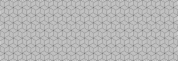striped cubes seamless pattern.hexagonal seamless pattern vector