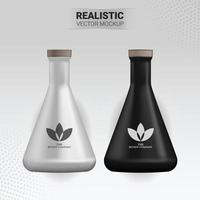 mock up design bottle vector