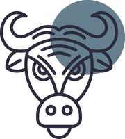 Buffalo Creative Icon Design vector