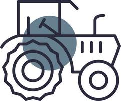 diseño de icono creativo de tractor vector