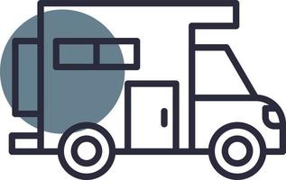 Camper Van Creative Icon Design vector