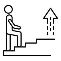 Career stairs icon, outline style vector