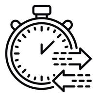 Export time icon, outline style vector