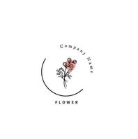 plantillas de diseño de logotipos abstractos vectoriales en un estilo minimalista lineal de moda. rosa logo flor vector icono ilustración