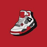 Concept. Flat design. Vector illustration. Sneakers in flat style.
