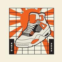 Concept. Flat design. Vector illustration. Sneakers in flat style.