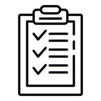 Export check sheet icon, outline style vector