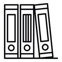 Folders stack icon, outline style vector