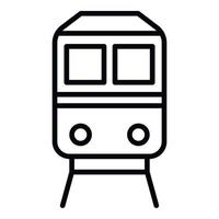 Export by train icon, outline style vector
