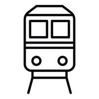 exportar por icono de tren, estilo de contorno vector