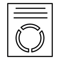 Corporate diagram paper icon, outline style vector