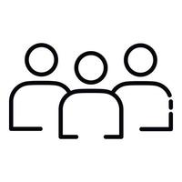 Volunteer group icon, outline style vector