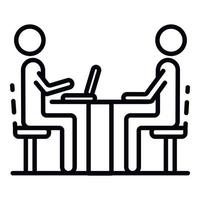 Recruitment meeting icon, outline style vector