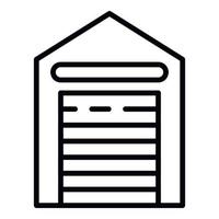 Closed warehouse icon, outline style vector