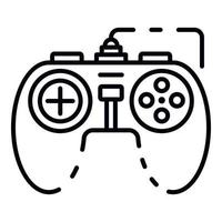 icono de joystick de juego, estilo de contorno vector