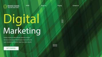 Digital Marketing Landing Page Design. vector