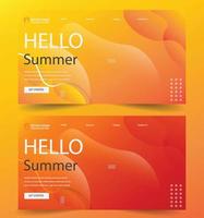 Gradient Mesh landing page design vector