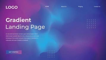 Gradient Mesh landing page design vector