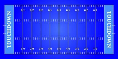 American football blue field,Tactical top view vector