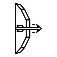 Bow arrow icon, outline style vector