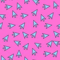 Mouse cursor seamless pattern.Pink background. vector