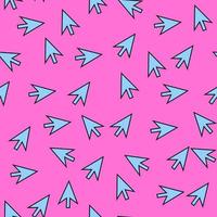 Mouse cursor seamless pattern.Pink background. vector