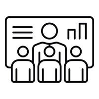 Business conference icon, outline style vector