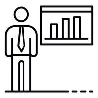 Corporate man business icon, outline style vector