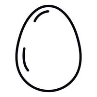 Whole fresh egg icon, outline style vector