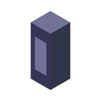 Garage locker icon, isometric style vector