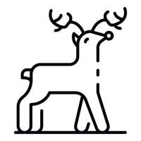 Wild deer icon, outline style vector